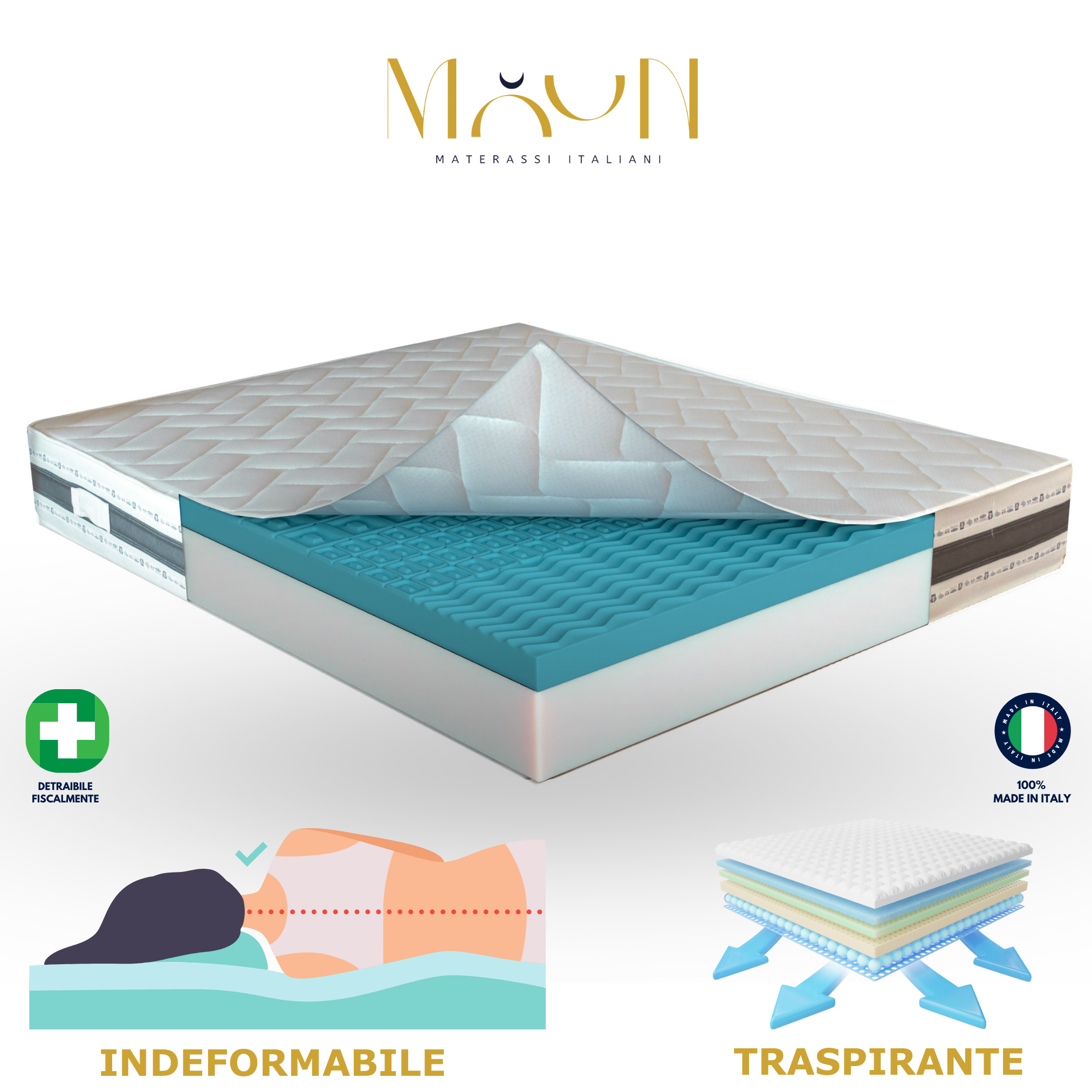 PurrJoys Materasso Matrimoniale 135x190x25cm, Memory Foam e Molle Insacchettate, Rigidità Media, Traspirante, Isolamento del Movimento, Certificato CertiPUR-US® e Oeko-TEX®, Senza Fibra di Vetro PurrJoys Materasso Matrimoniale 135x190x25cm, Memory Foam e Molle Insacchettate, Rigidità Media, Traspirante, Isolamento del Movimento, Certificato CertiPUR-US® e Oeko-TEX®, Senza Fibra di Vetro